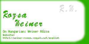 rozsa weiner business card